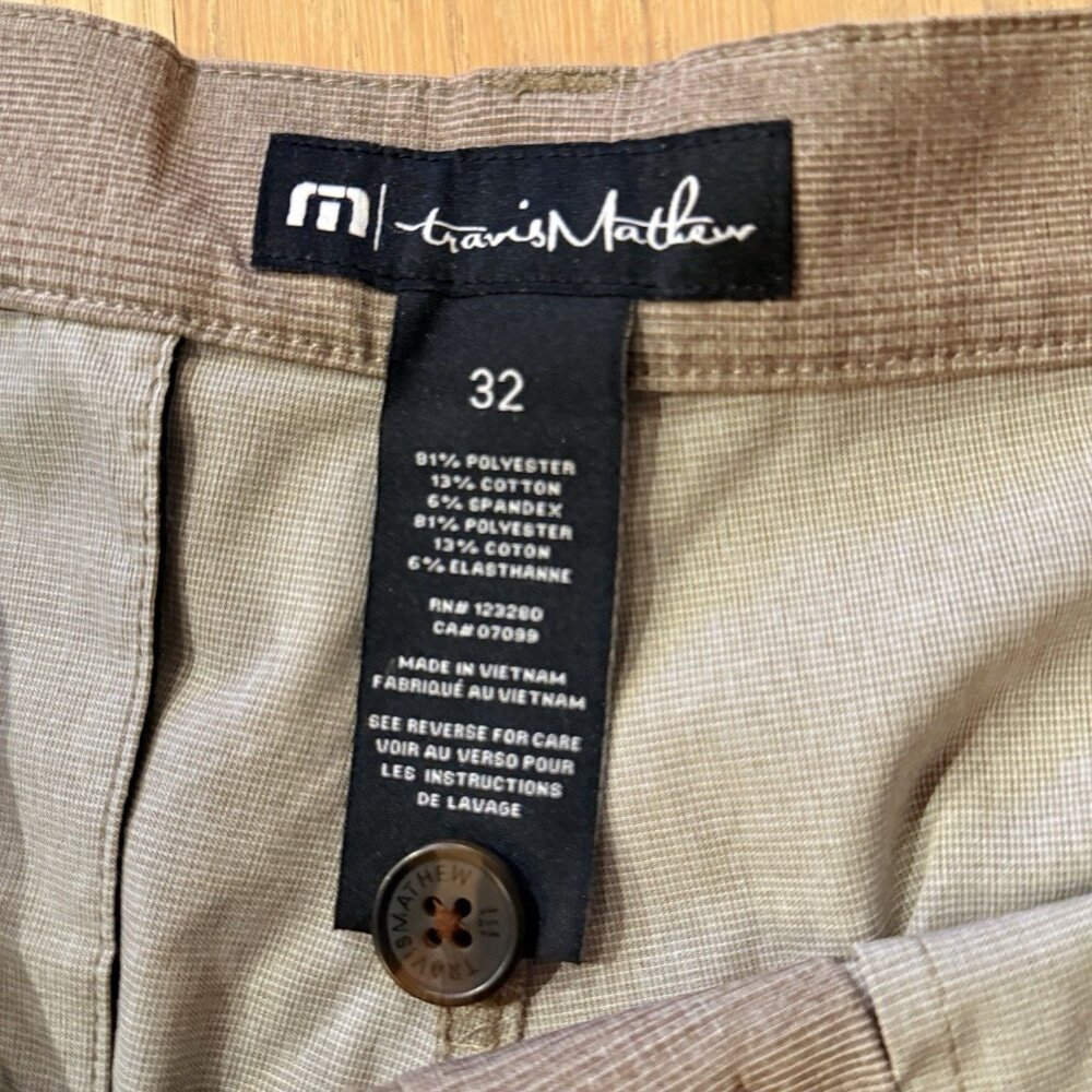 Mens Travis Mathew Grommet Golf Shorts 32 Khaki Aegean Blue Plaid Lot of 2 EUC! - Picture 9 of 10